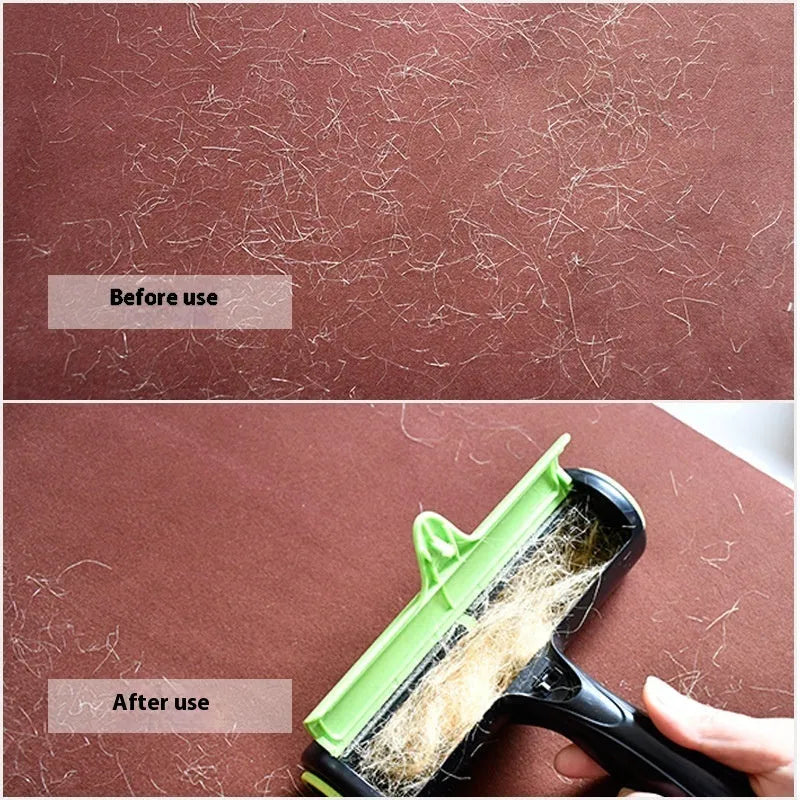 Automatic pet sofa lint roller cleaner with two-way cleaning action and polyester brush