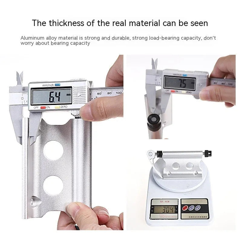 Silver metal quick release clamp for bicycle front fork stabilisation
