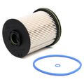 Vauxhall Opel Astra K diesel fuel filter element with gasket kit showing part numbers and 106mm height.