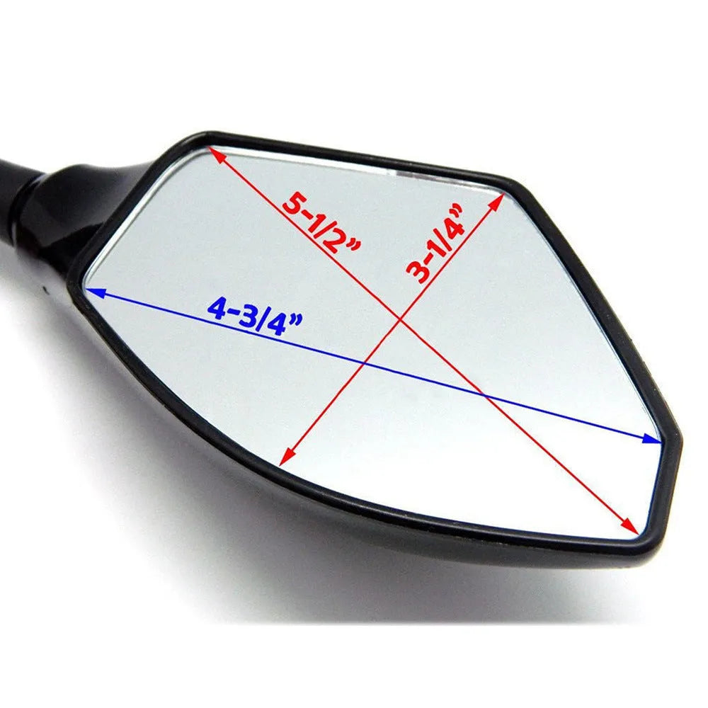 Motorcycle rear view mirror with LED arrow light in carbon grain finish on a Japanese street car