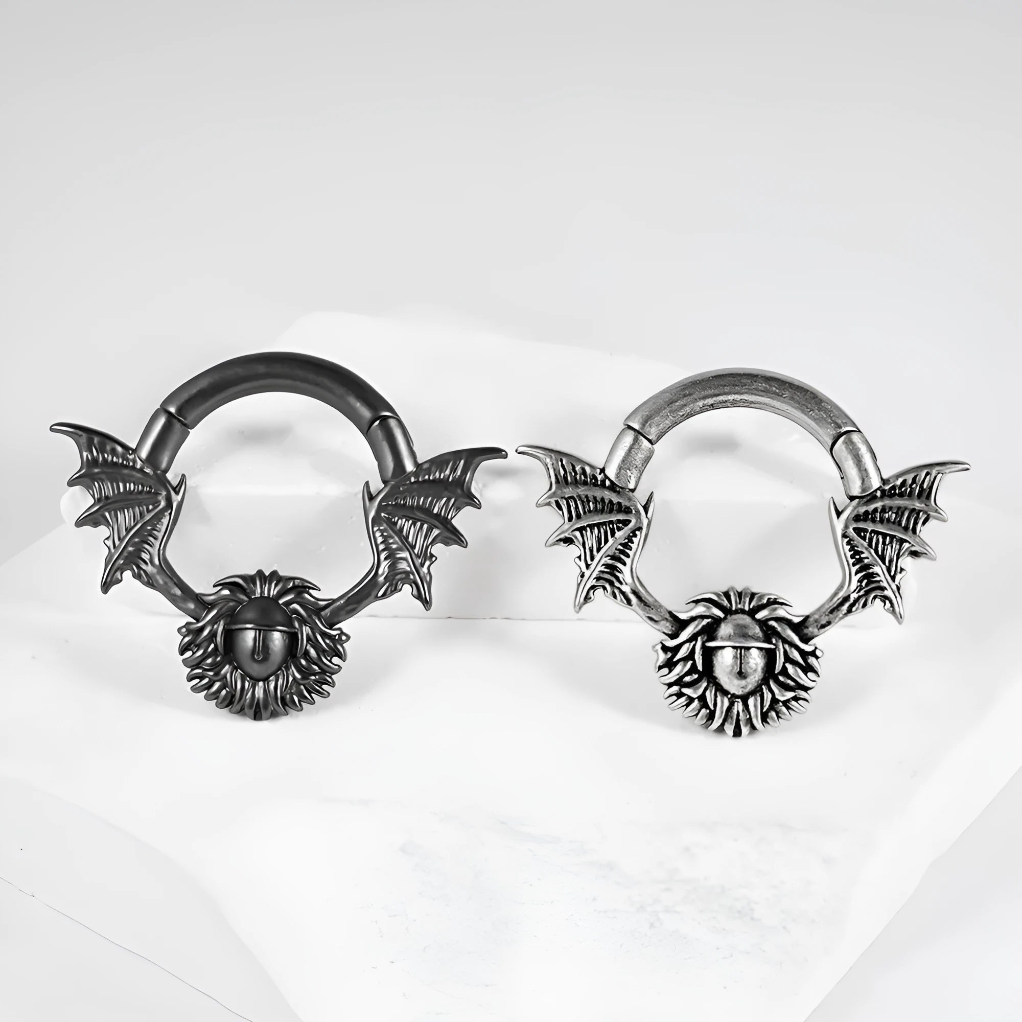 Copper geometric magnet ear extender with sharp cone and round design in multiple style options