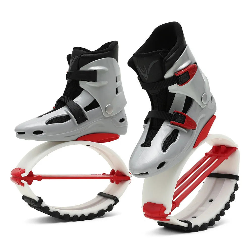 Bouncing shoes in pink silver colour with TPU construction for fitness and dance sports