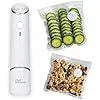 White USB electric suction pump with five 26x28cm vacuum bags food grade air valve