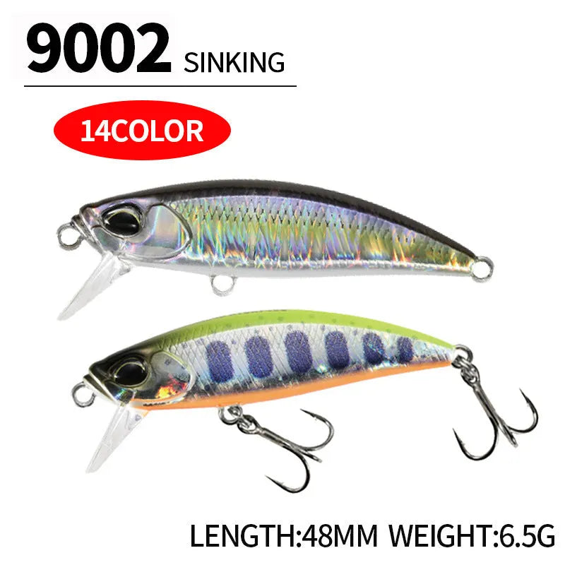 Japanese submerged mino fishing lure for mandarin fish and snakehead, 48mm soft plastic bait