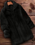 Double-sided velvet fleece jacket in black, navy blue, or khaki colours