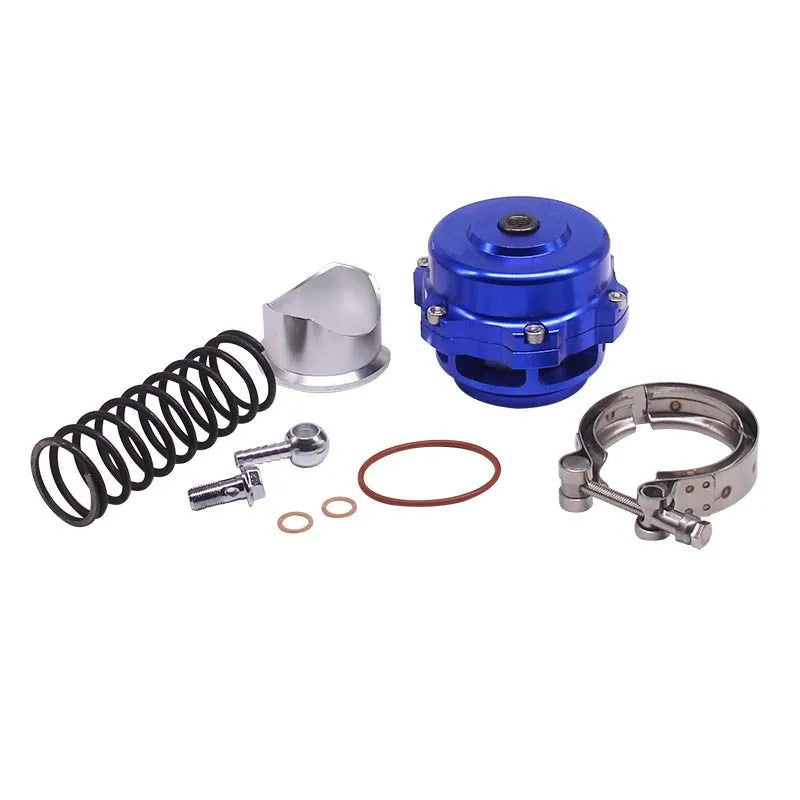Blowdown valve with shiny aluminium alloy body and 50mm size