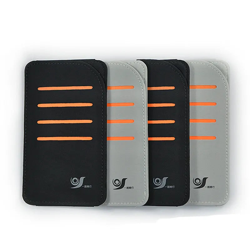 Four car sun visor shading panels with vehicle storage bag in black or grey