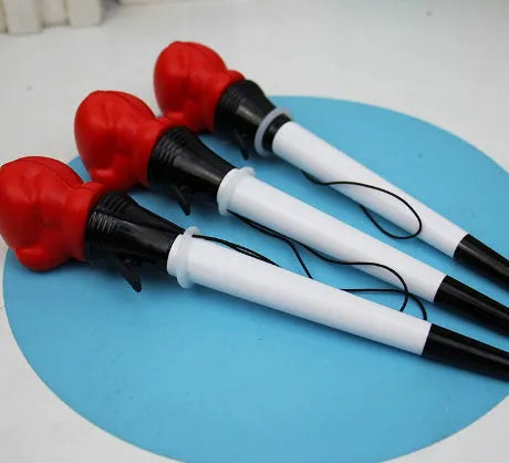 Four black-ink gel pens with pressure-relief ejection mechanisms and 0.7 mm bullet tips