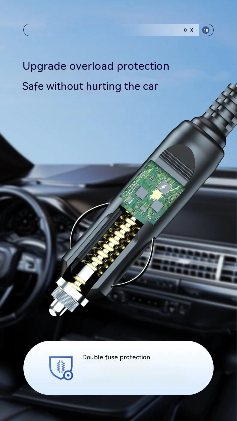 Wireless digital display car air pump and vacuum cleaner with four functions including tyre inflation and cleaning