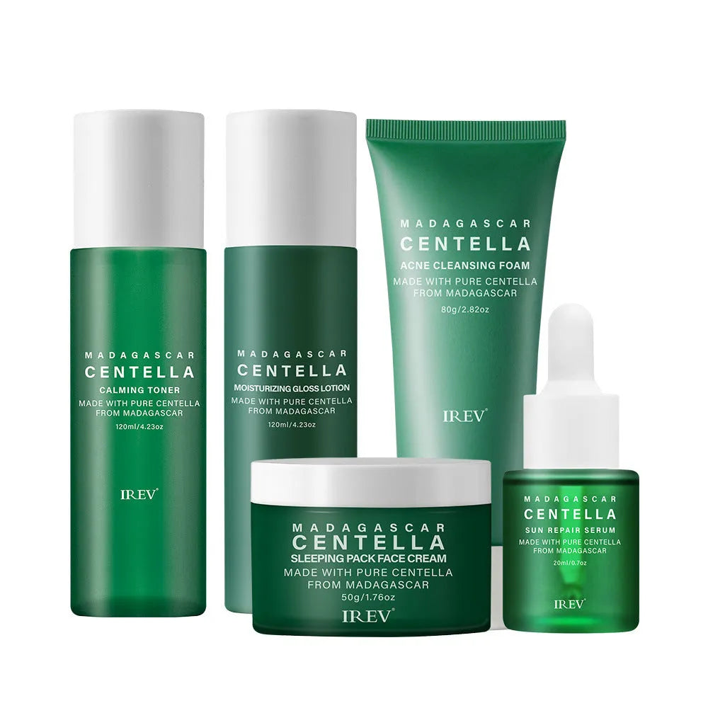 Snow Grass facial skincare set with Centella Asiatica – 80g 120mL 20mL 50g 120mL