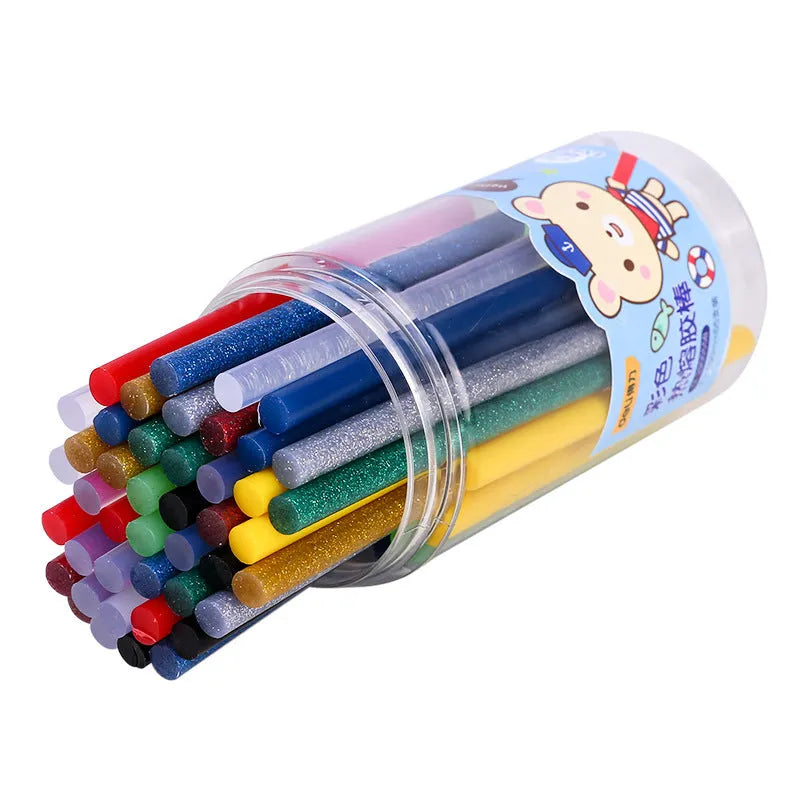 55 transparent hot melt glue sticks with 7.0mm diameter for DIY adhesive projects