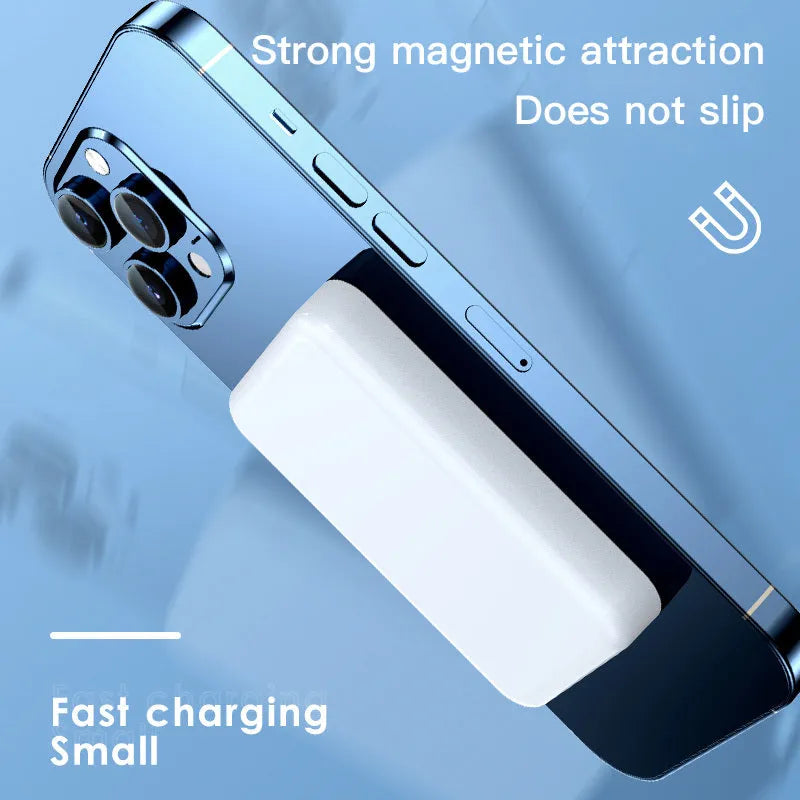 Pink purple white plastic magnetic wireless power bank 20000mAh 20W charger 100x64x18mm