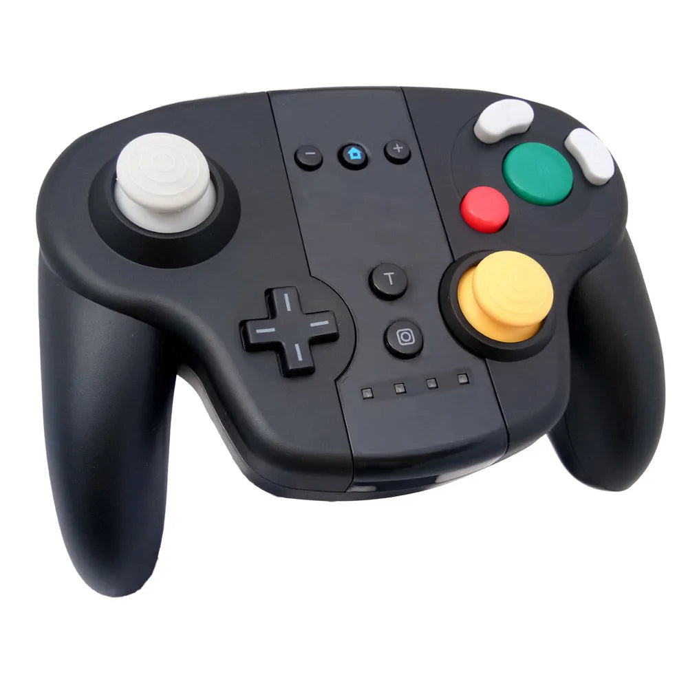 Black wireless gamepad for Nintendo Switch and PC with NFC function and Type-C port.