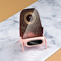Transparent small chair wireless charger phone stand in white, pink, and blue colours with 100W magnetic suction quick charging
