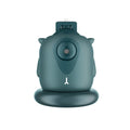 Dark green smart AI tracking gimbal showing 360 rotation for camera and phone
