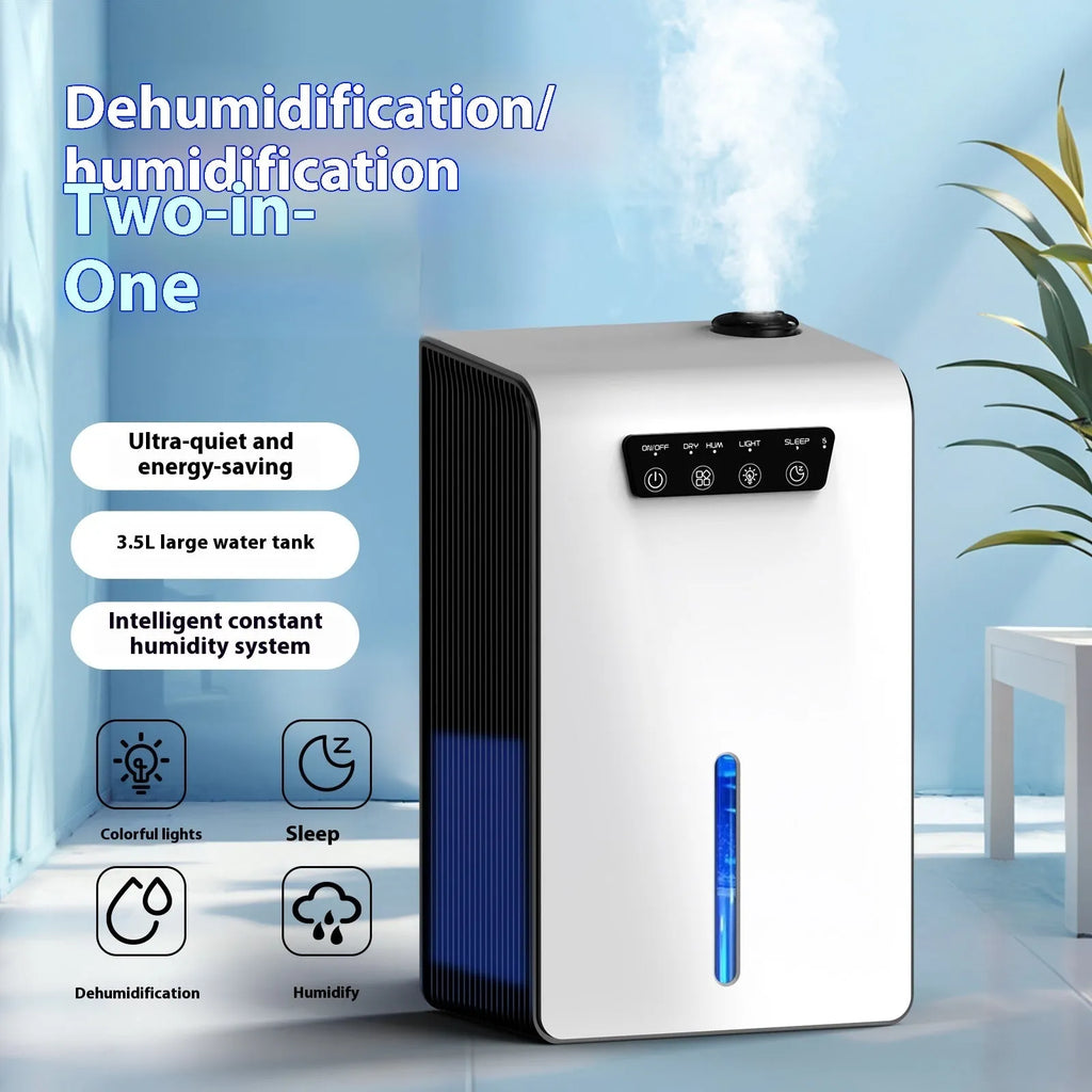 Milky white compact household dehumidifier for 10-20 square metre bedrooms
