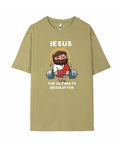 Men's short sleeve cotton t-shirt on a hanger, showing regular fit and available in multiple solid colours.