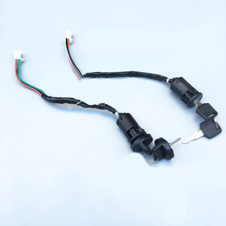 Waterproof electric car door lock with plastic construction and electrical connections