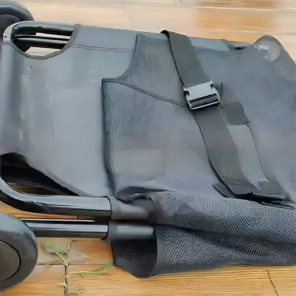 Large black aluminium alloy pet stretcher for emergency dog transport and veterinary use