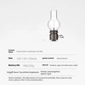 Silver outdoor portable gas cylinder light 120x50x50mm aluminium borosilicate glass