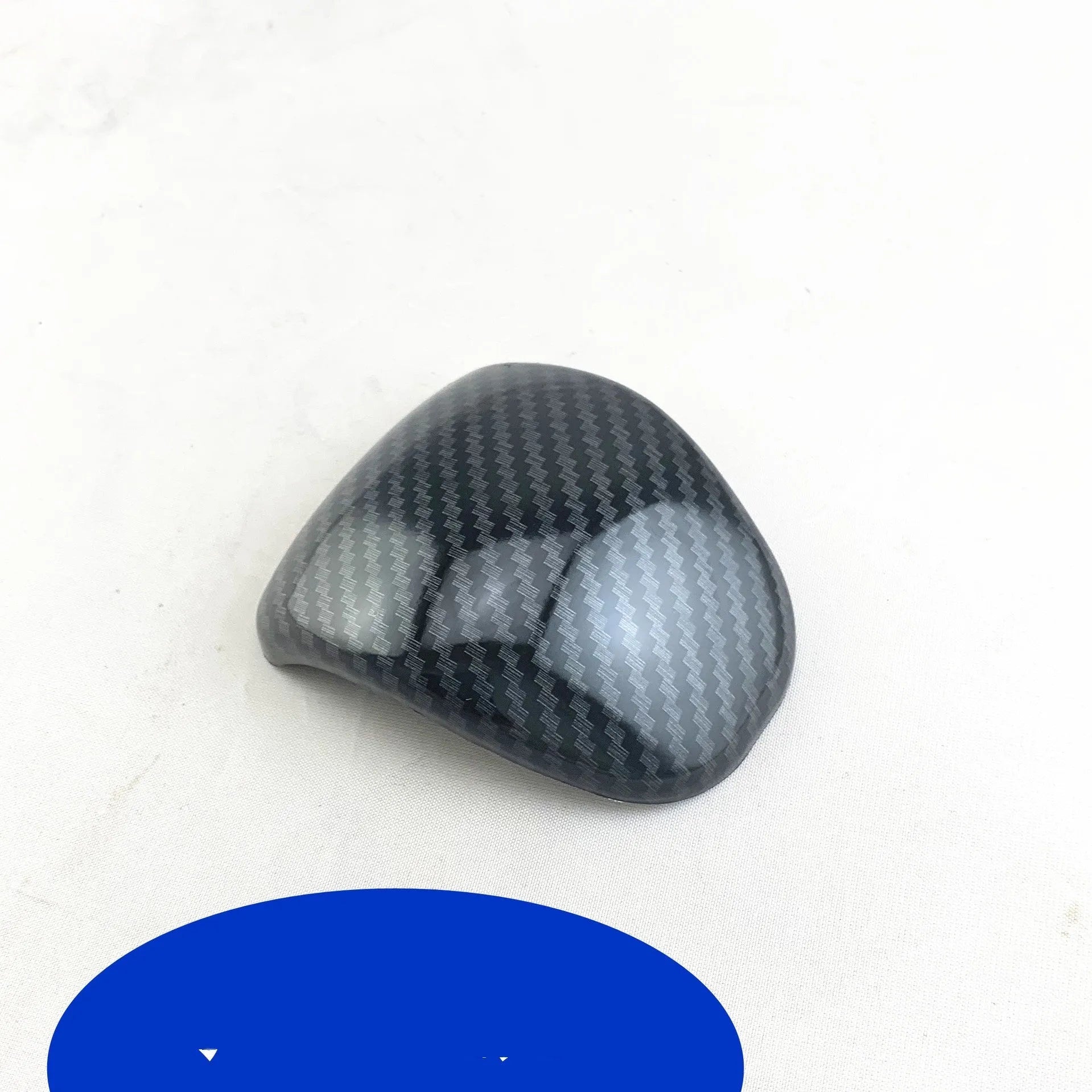 Carbon fibre pattern gear shift cover for manual car transmission with adhesive backing