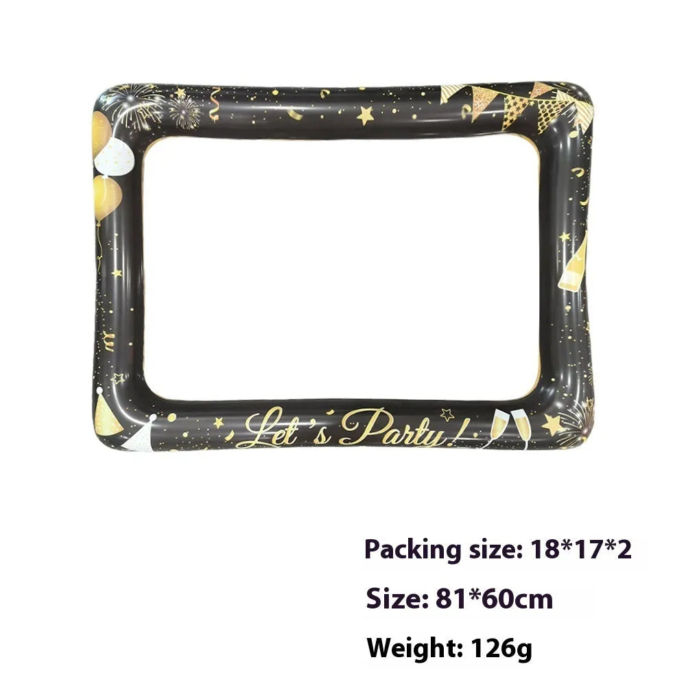 Christmas inflatable photo frame PVC decoration for holiday party photography props