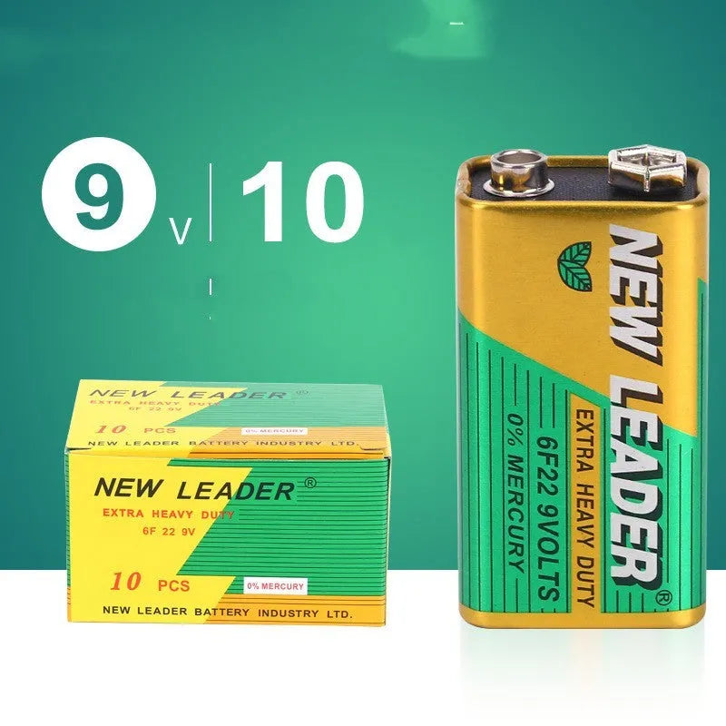 Xinlida 9V 6F22 alkaline battery on white background