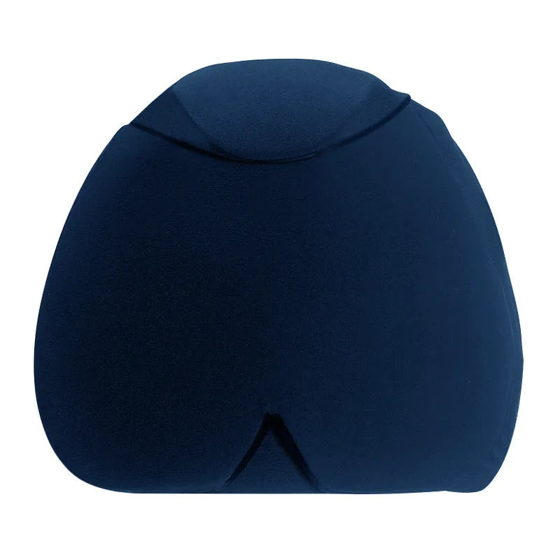 Simple solid colour cold compress cap in black, dark blue, or pink, made from polyester.