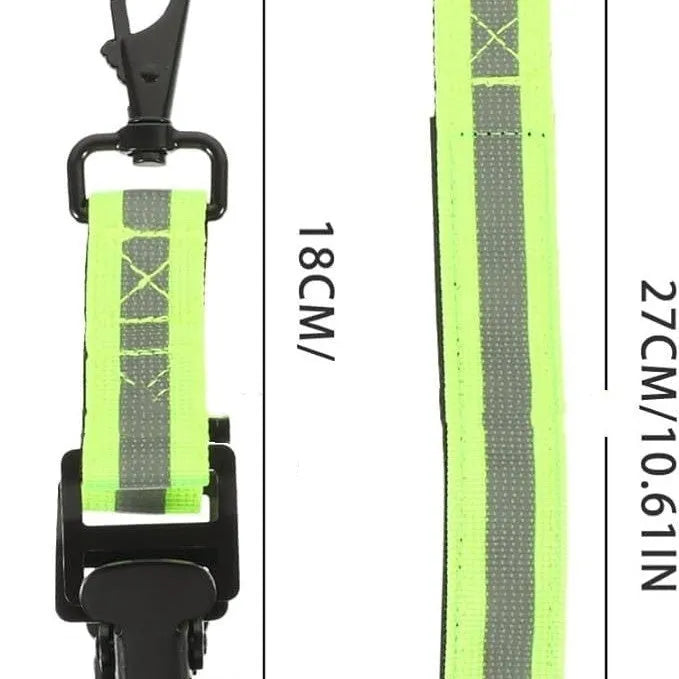 Fluorescent green universal safety clip with metal buckle for fireman gloves organisation