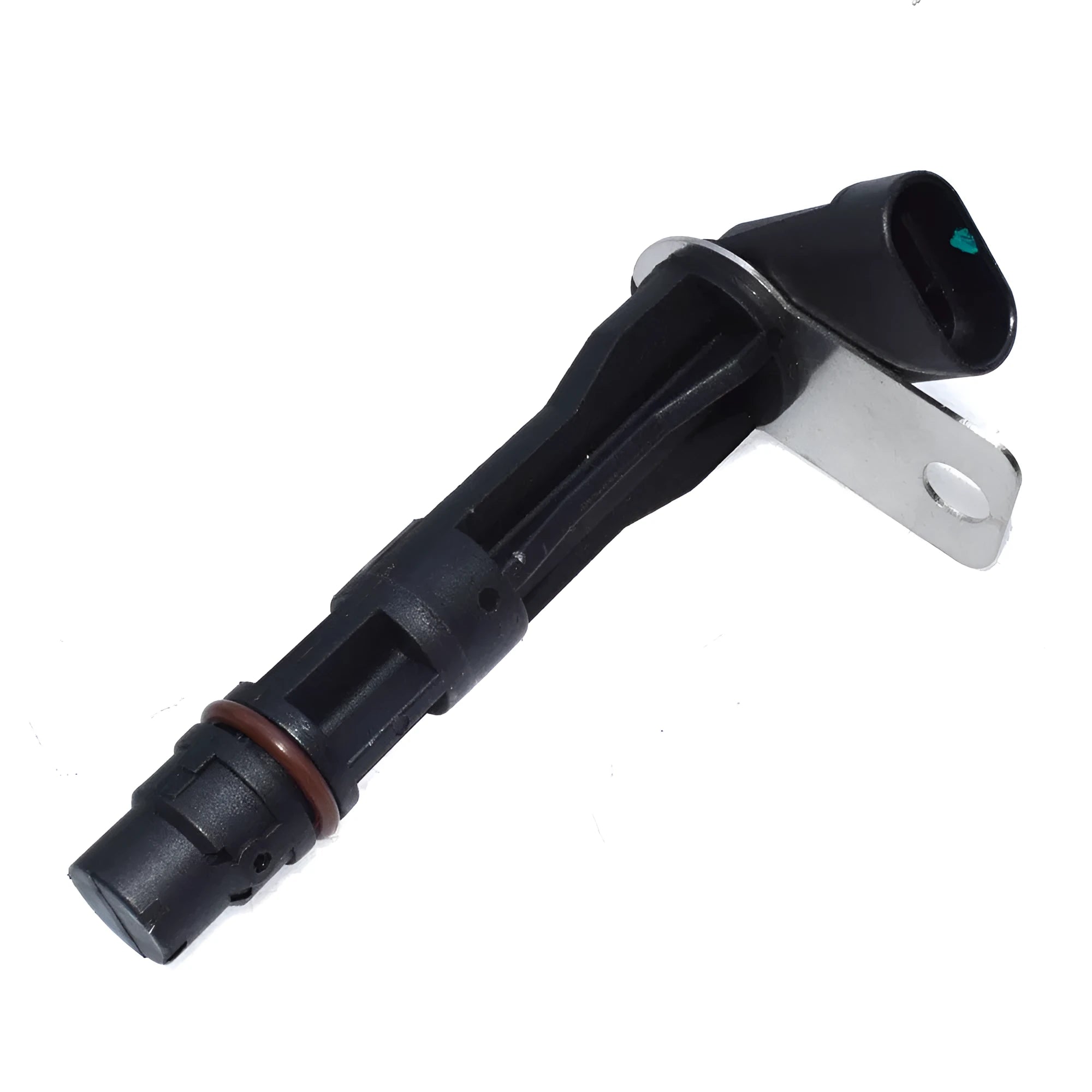 Black universal automotive replacement sensor compatible with General Motors vehicles.
