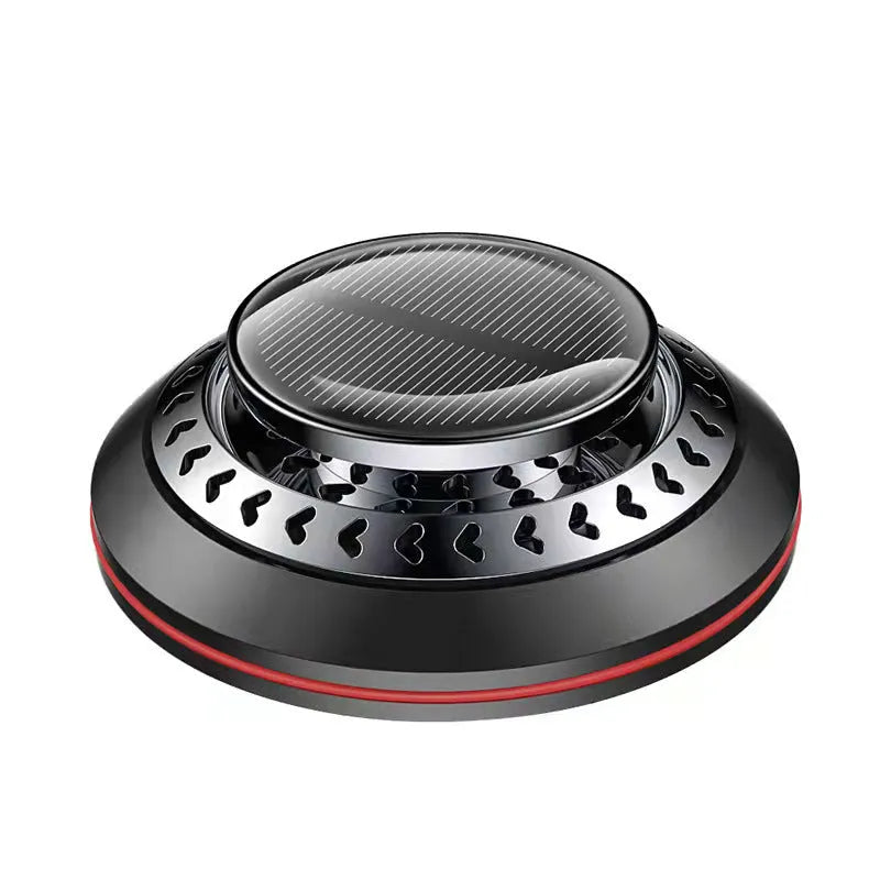 Solar car air purifier aluminium alloy fan 3600 rpm 80x33.5mm black with essential oil and beech slice
