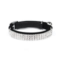 Suede velvet cat collar with rhinestones in adjustable 20-30 cm size