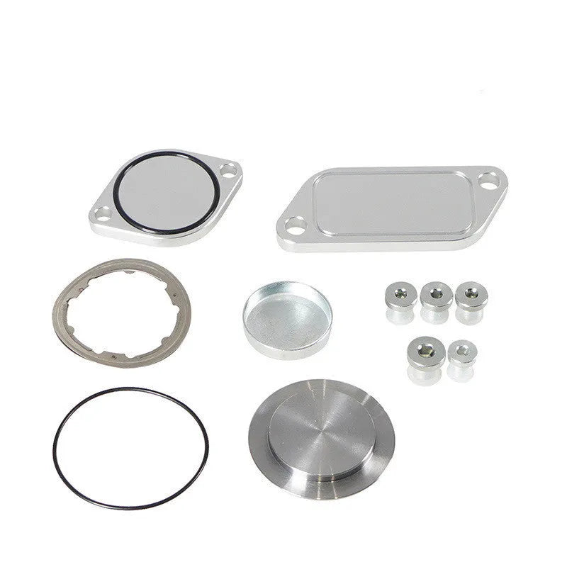 Silver aluminium alloy valve cover plug for automotive EGR systems