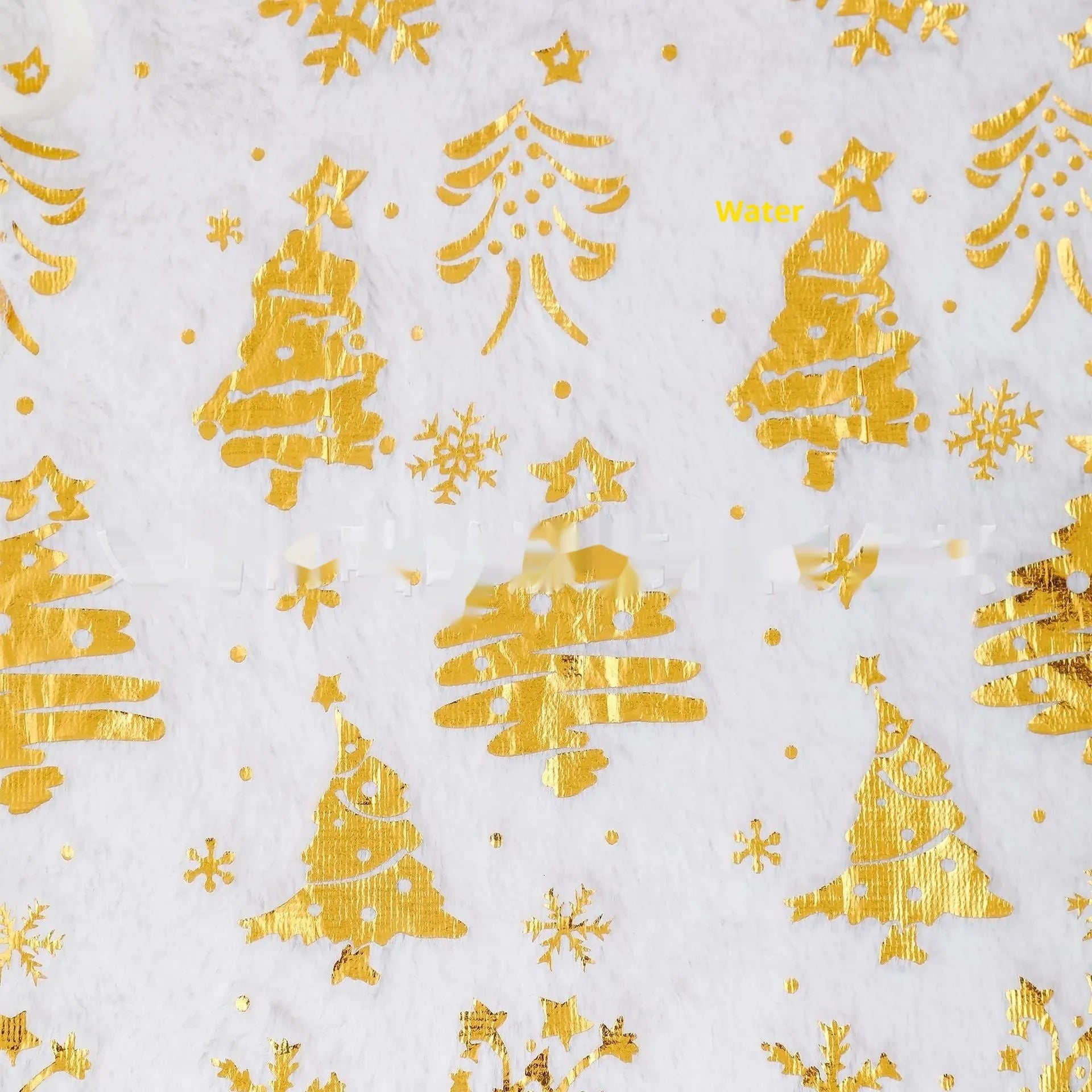 Plush Christmas tree style rug mat on floor in one of four available sizes.