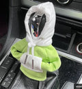 Car internal gear lever hooded cover in polyester 12x13cm universal fit decorative protector