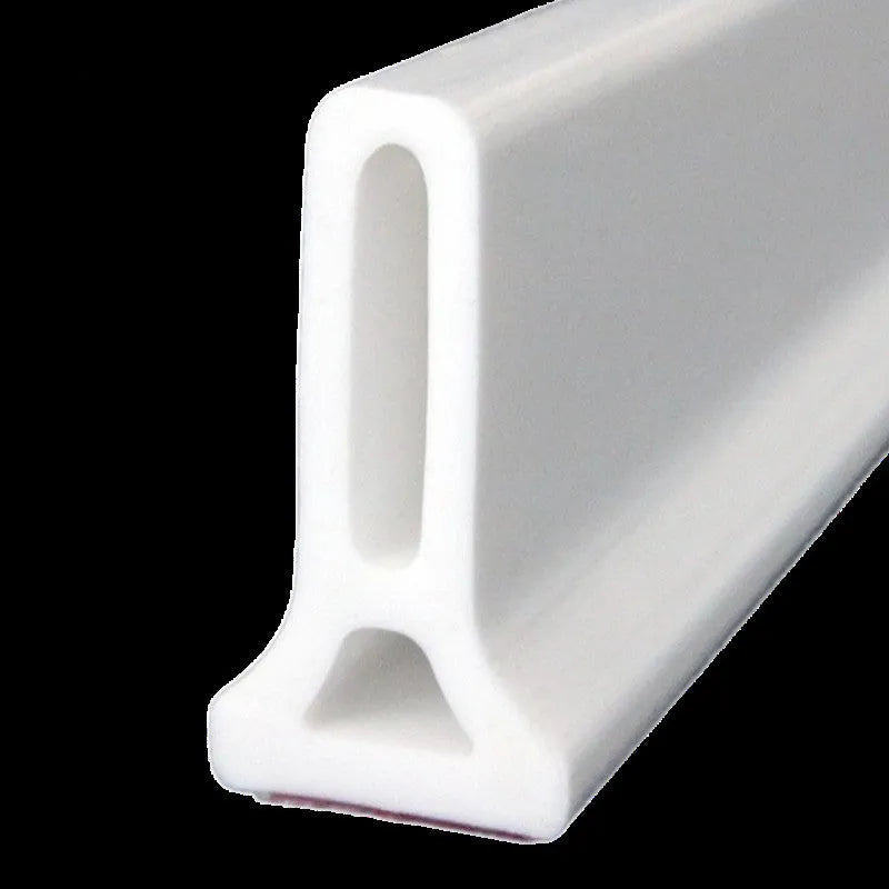 Flexible TPE bathroom water blocking strip in black for shower room dry wet separation