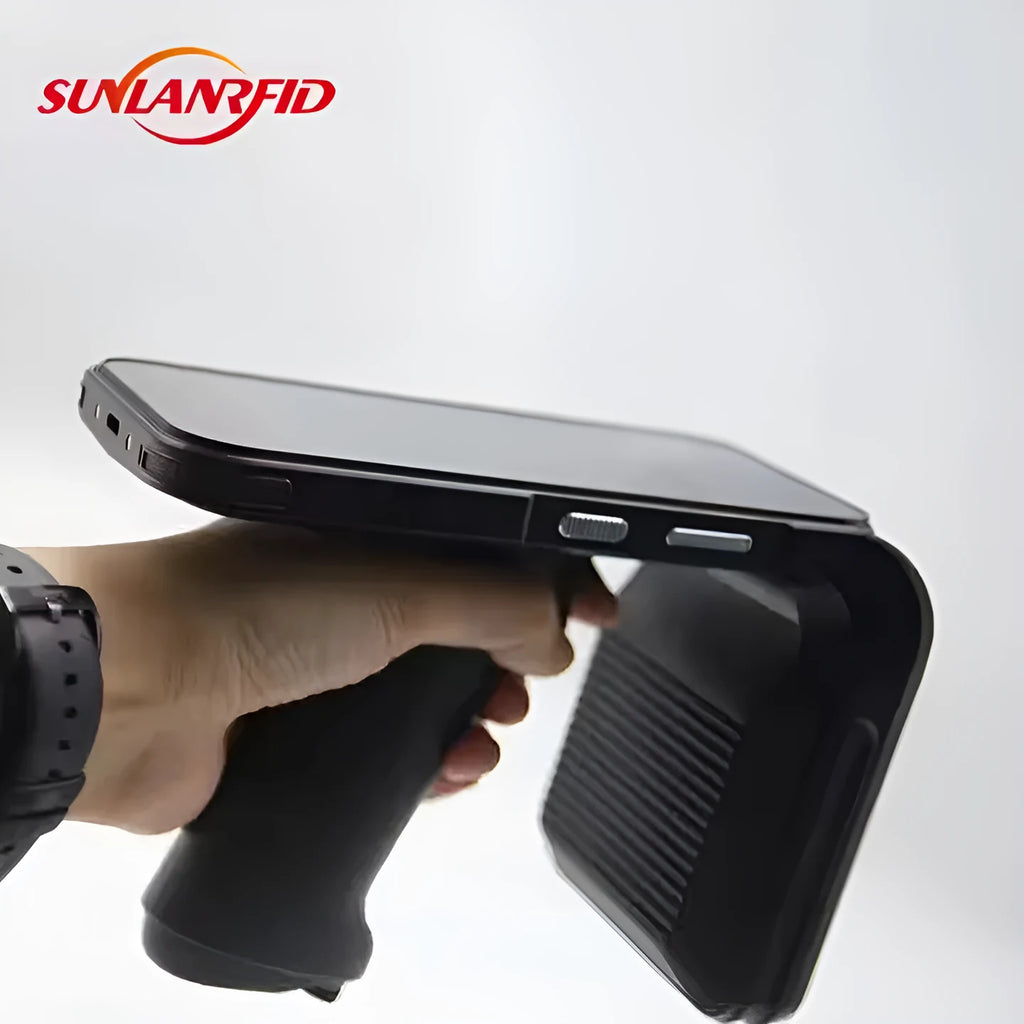 SLP-05 handheld Android UHF RFID reader scanner for warehouse logistics inventory management.