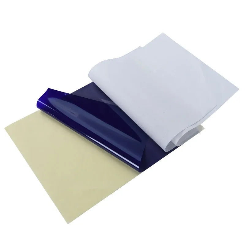 A4 tattoo transfer paper pack with quadruple copy sheets and transfer paste gel for stencil creation