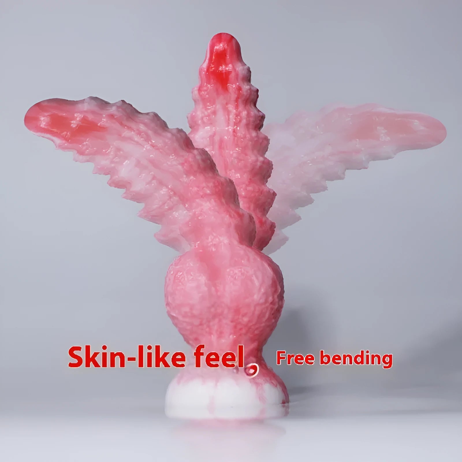 Pink shaped penis women's masturbation device in platinum silicone