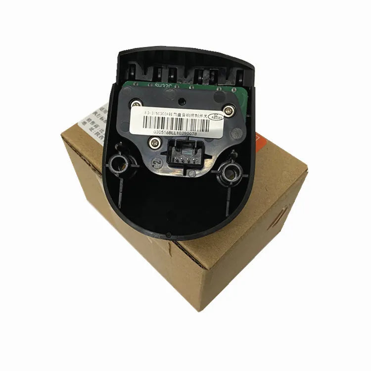 Black F3R steering wheel controller for car audio system mounted on vehicle steering wheel