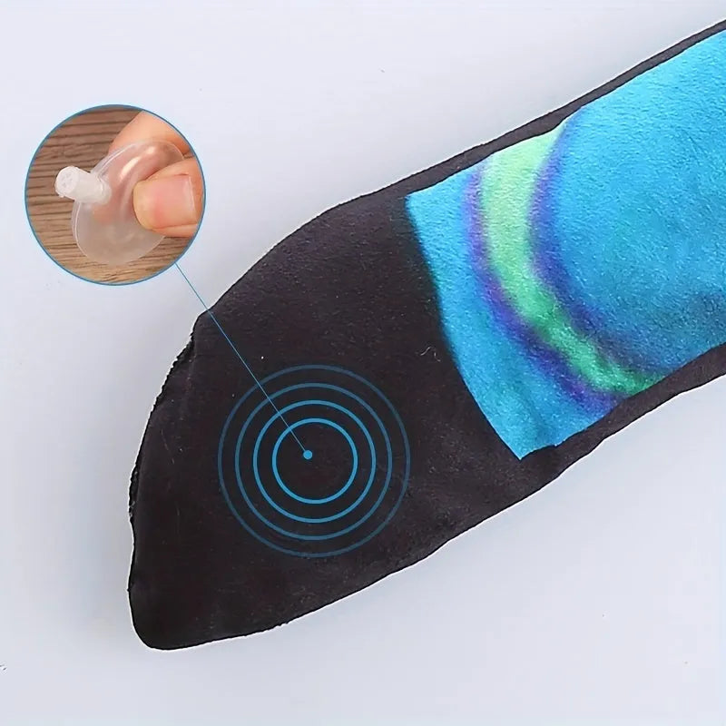 Snake dog squeaky toy multicolor plush striped non-filled interactive chew toy