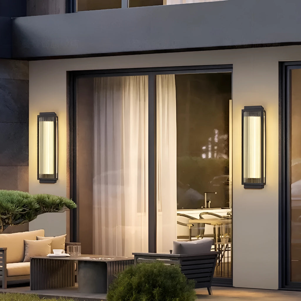 Outdoor wall lamp waterproof stainless steel for courtyard garden lighting with warm light option