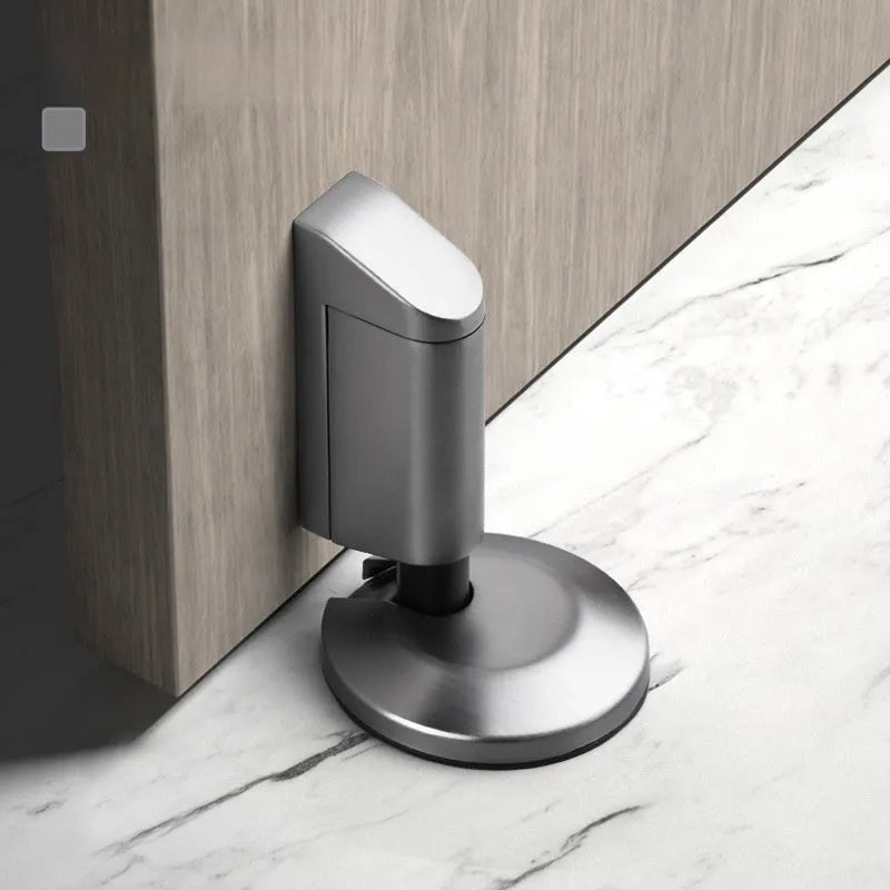 Zinc alloy invisible door stopper in modern simplicity style showing different colour finish options.