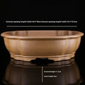 Handmade purple sand tea basin for Taiwan pine plants in large hexagonal design