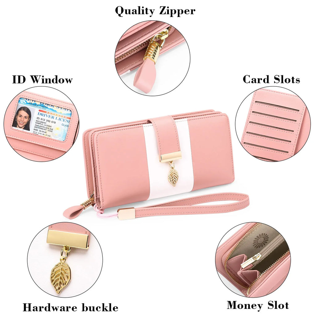 Anti-theft PU leather clutch handbag with lock opening in midnight black colour