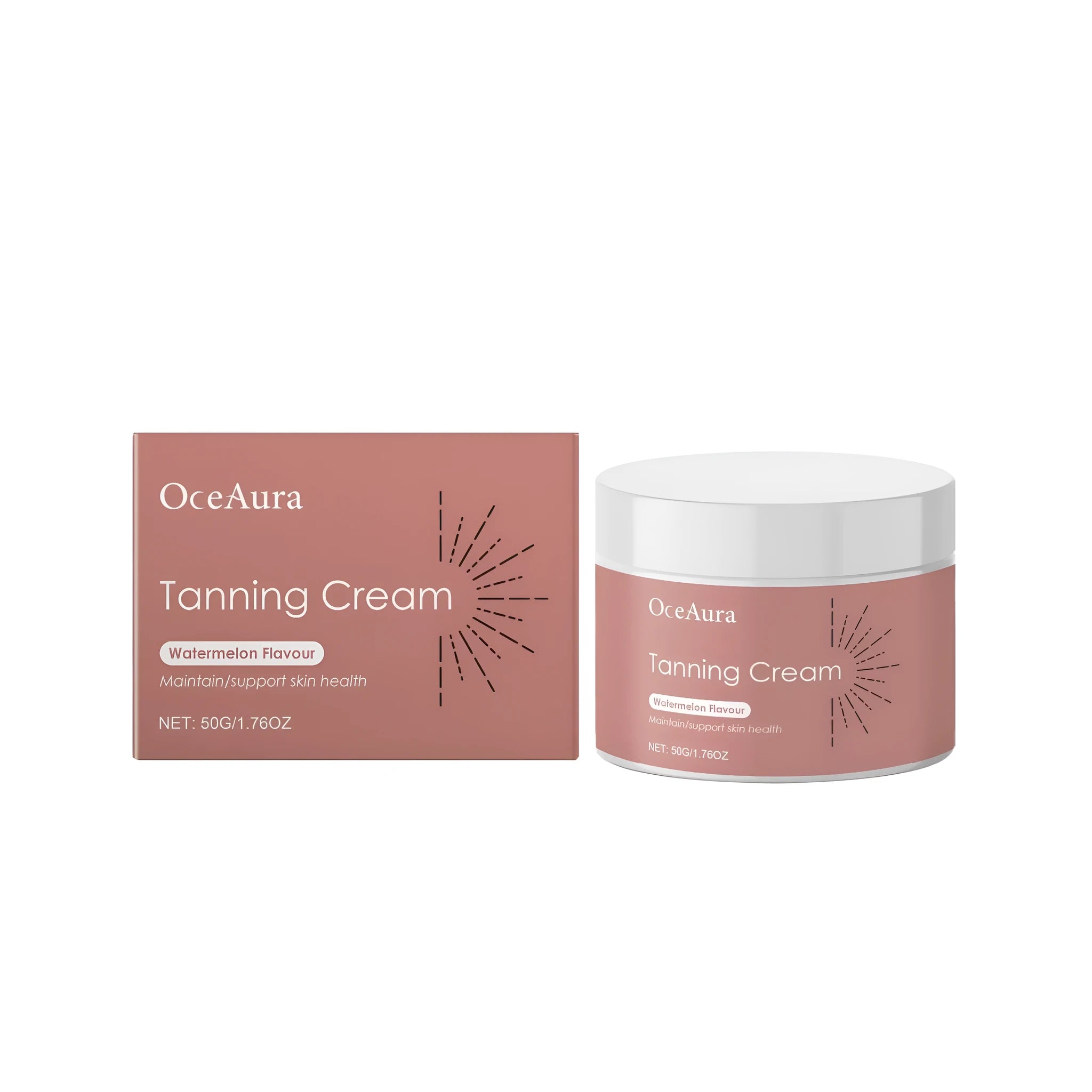 50g tub of tanning cream with moisturising watermelon extract and vitamin E.