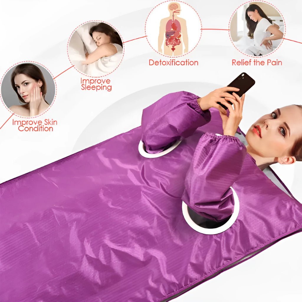 Electric blanket sauna slimming 650W portable anti-static grey polyester wool flannel Oxford cloth PVC with sleeves and remote