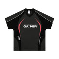 Men's loose t-shirt with colour matching letters printed design in polyester fibre fabric