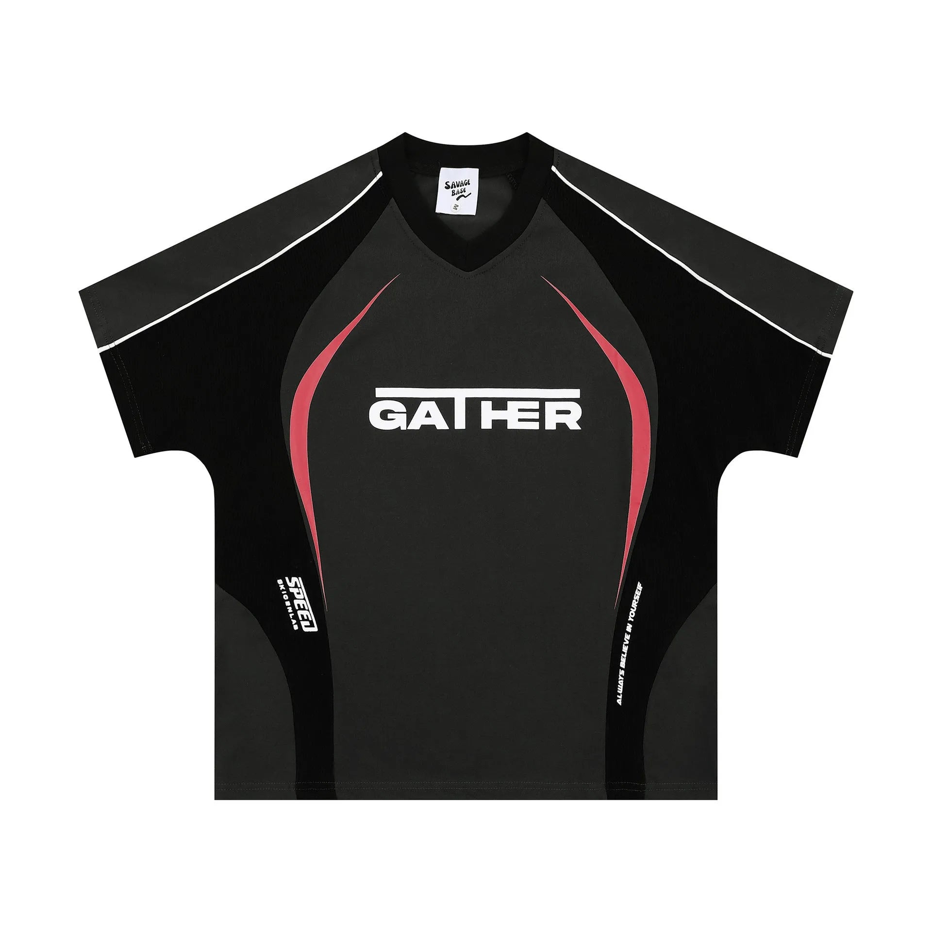 Men's loose t-shirt with colour matching letters printed design in polyester fibre fabric
