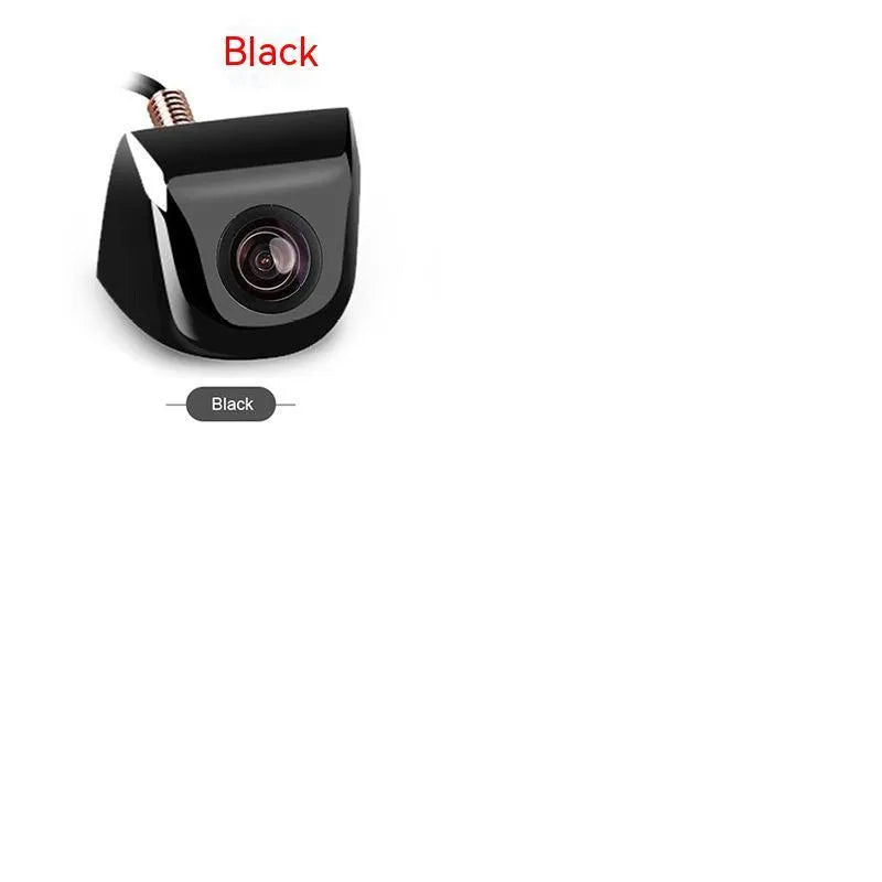 HD car reverse parking camera with metal shell and night vision, shown with integrated cable.